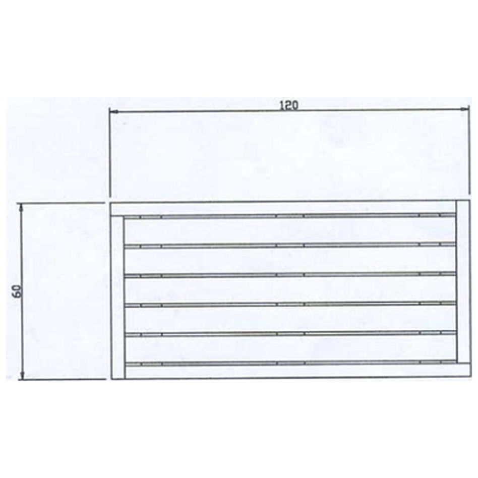 Bac rectangulaire bois résineux TraumGarten CORA, 120x60 cm