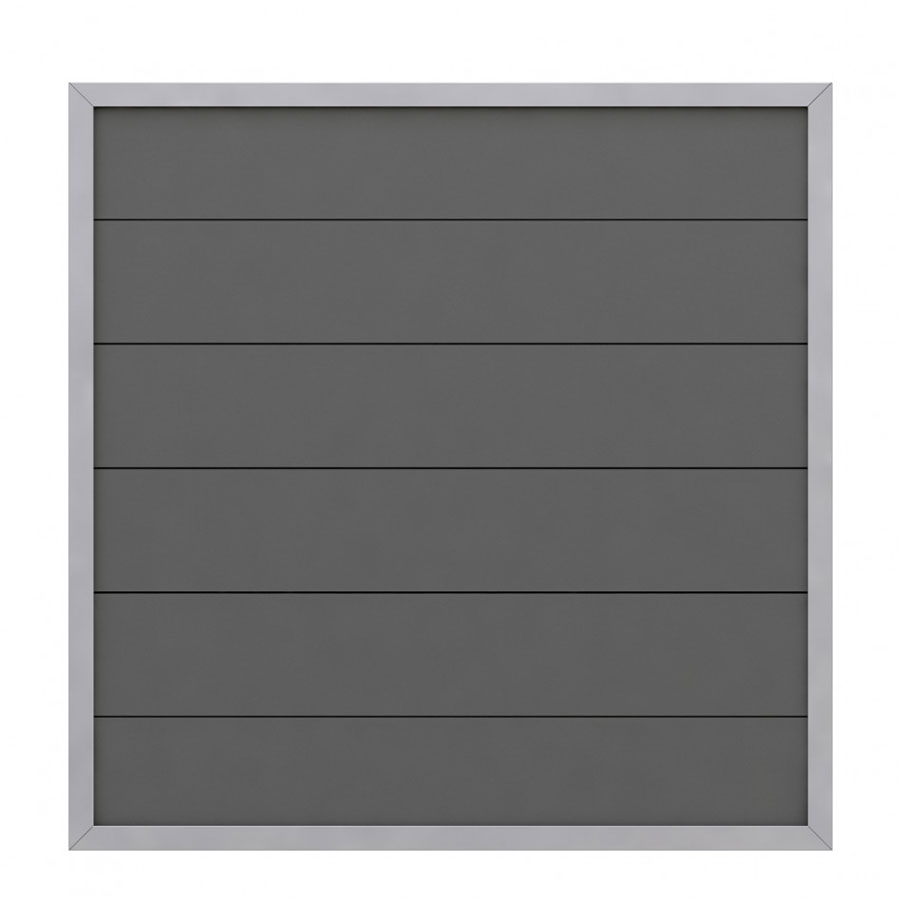 Panneau brise-vue bois composite, TraumGarten DESIGN anthracite, 180x180 cm