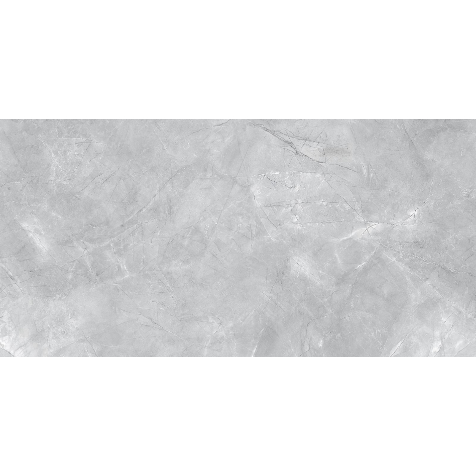 Wellker Fliesen Oaxaca Grau glasiert glänzend rektifiziert Stärke 9 mm, 60x120 cm, 1 Pack