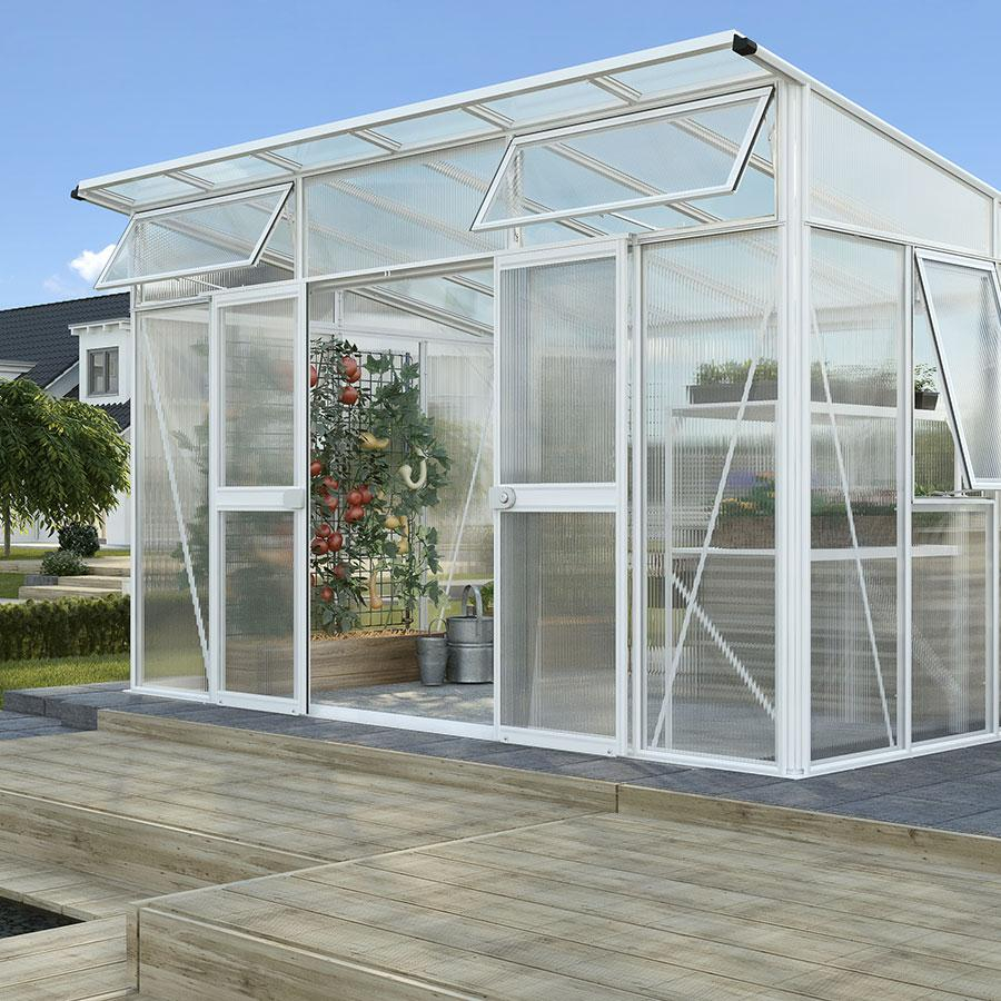 Vitavia Gewächshaus Aura Tomatenhaus Weiss, 295x393x242 cm (LxBxH)
