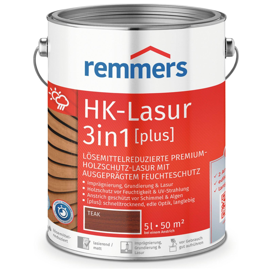 Remmers HK-Lasur 3in1 plus teak RC-545, 5 l