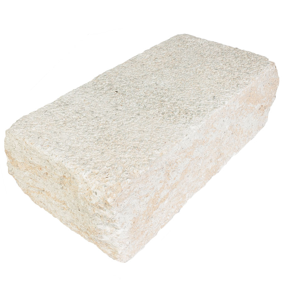 EHL Gartenmauer Mauersystem BossAntik sandstein-gelb Mauersteine, Anfangs-/Endstein (50x25 cm)