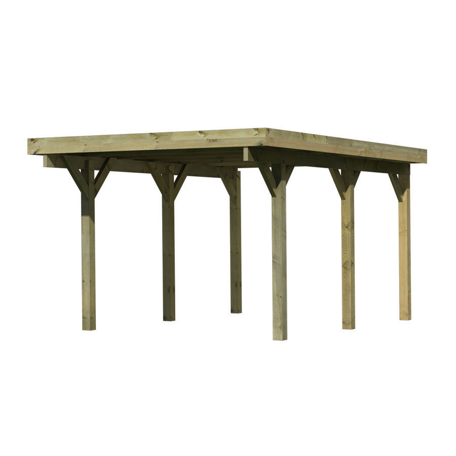 Karibu Einzelcarport Classic Unterstand, Stahl-Dachplatten, 318x480 cm