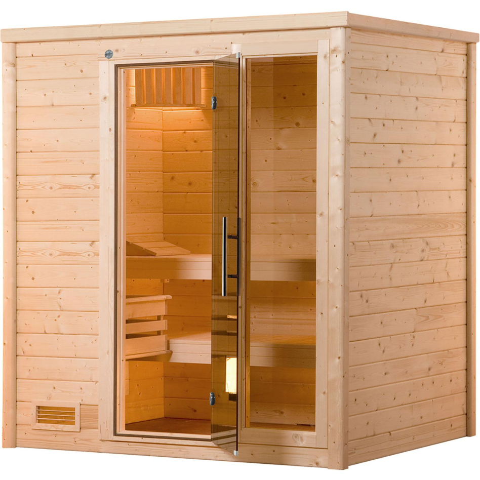 weka Sauna "Bergen" Set, 7,5 kW-Ofen mit digitaler Steuerung