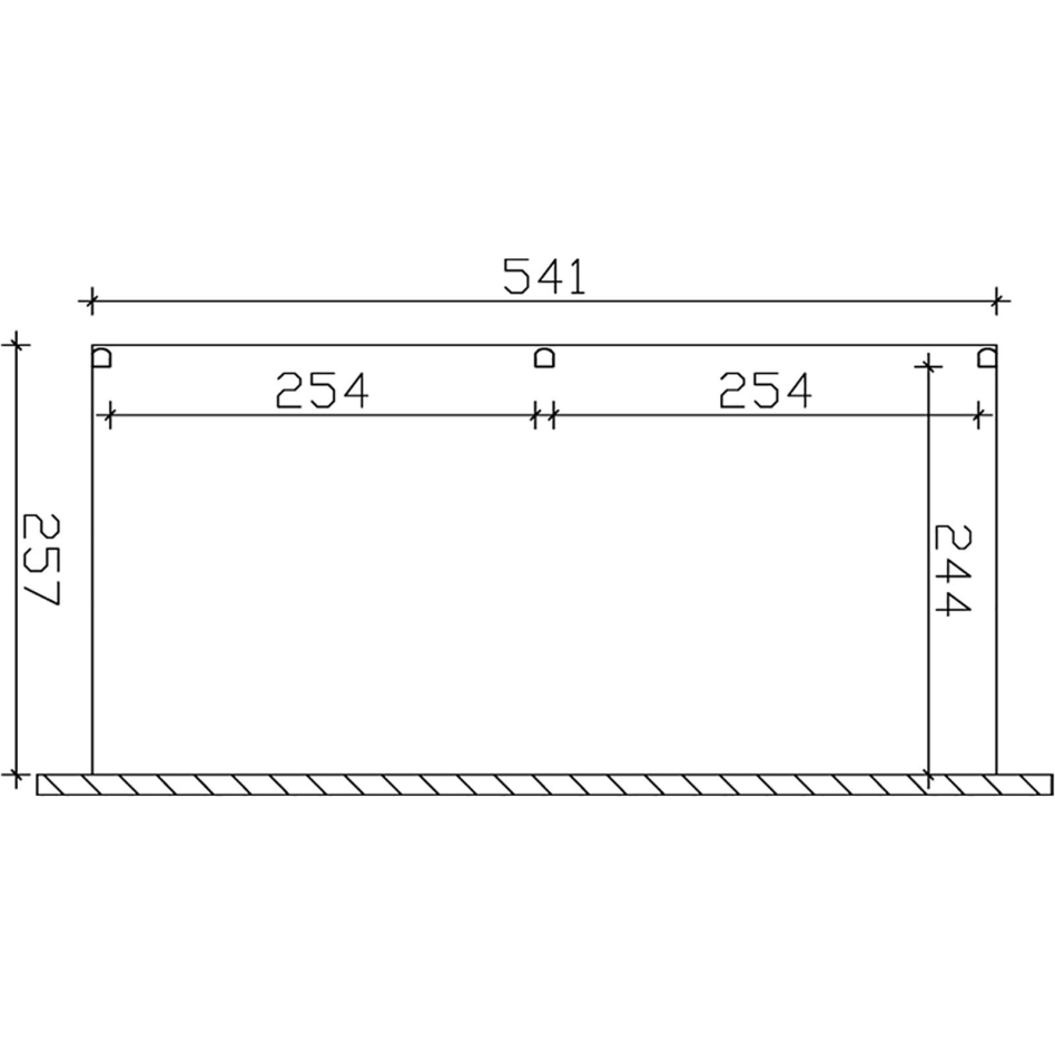 Skanholz Terrassendach "Monza" Bedachung Verbund-Sicherheits-Glas, Aluminium