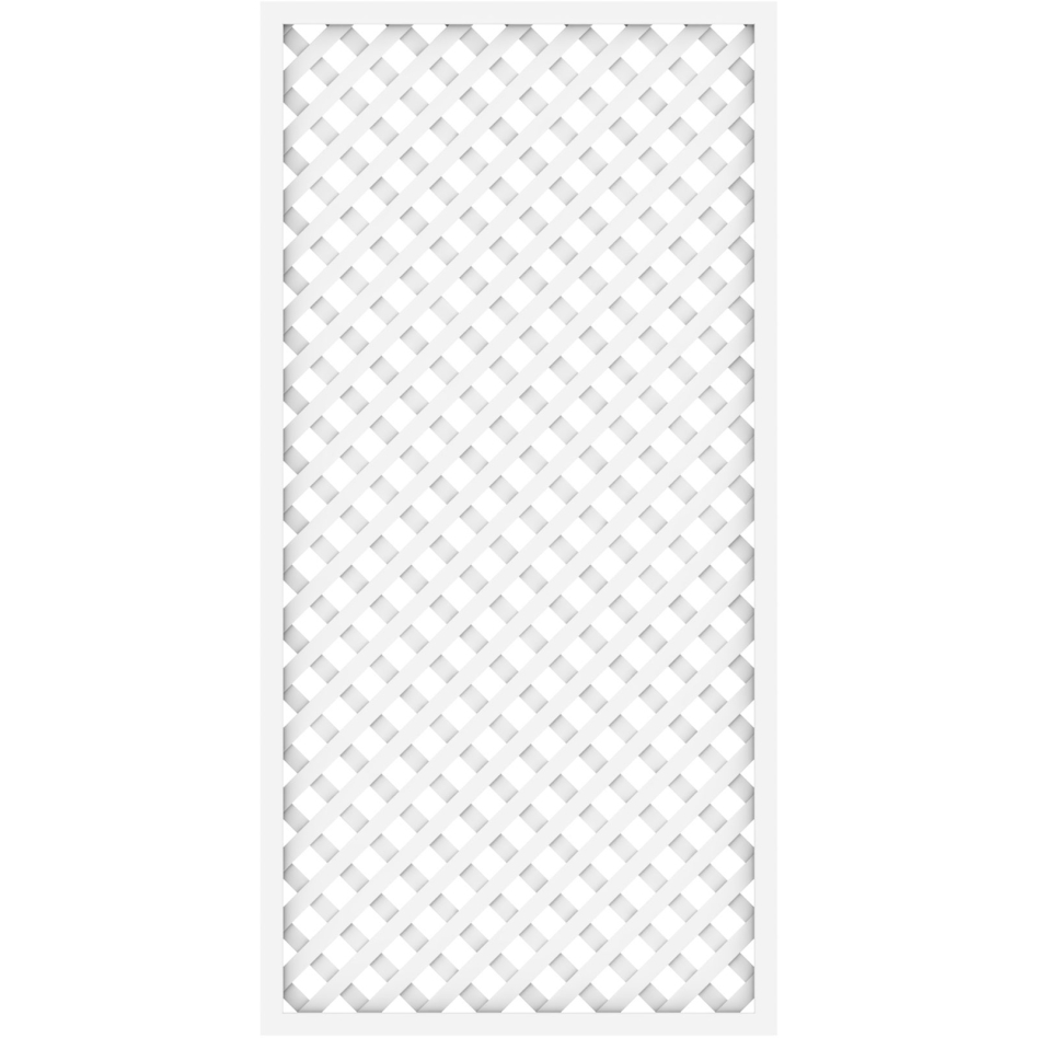 Panneau brise-vue, TraumGarten LONGLIFE blanc, treillis, 90x180 cm