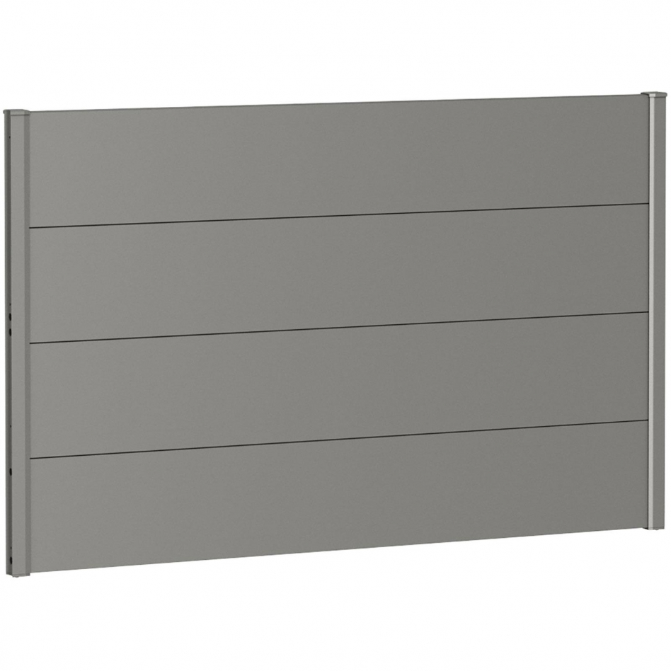 Biohort Sichtschutzzaun Wandpaneel ohne Acrylglas quarzgrau-metallic Sichtschutz Steckzaun Lamellenzaun, 150x90 cm