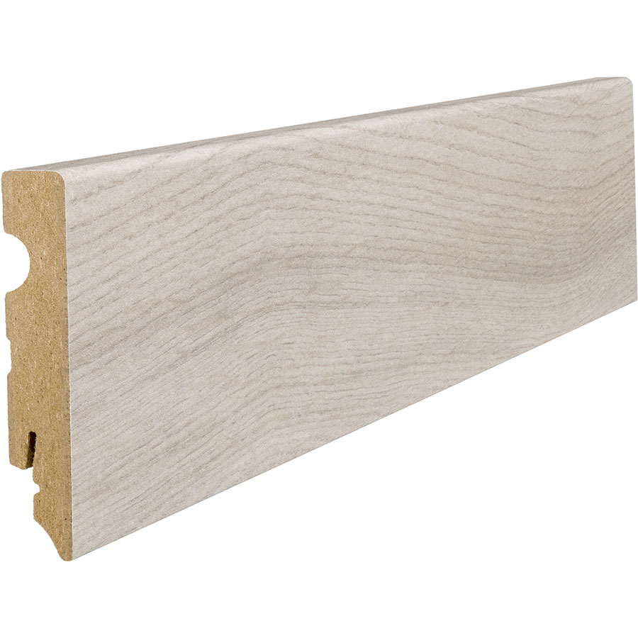 HARO Sockelleiste MDF-foliert Eiche Emilia samtgrau, 2200x15x80 mm
