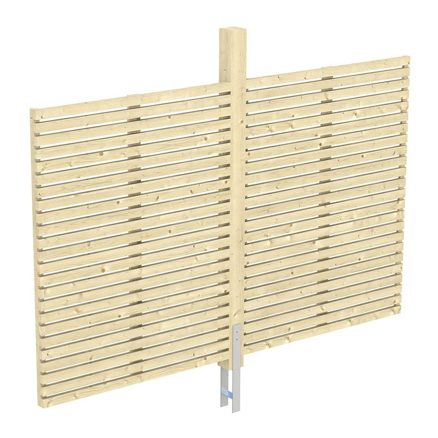 Skan Holz Rückwand Leimholz für Carport Spessart Naturbelassen, Einzelcarport