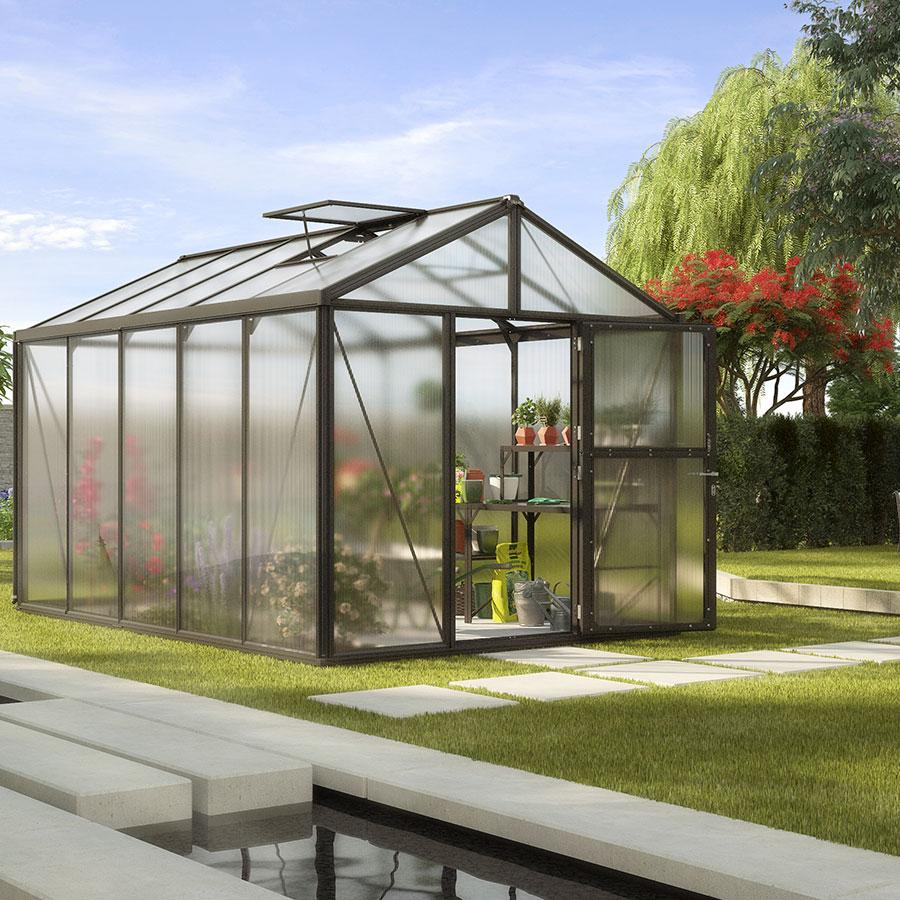 Vitavia Gewächshaus Zeus Tomatenhaus Schwarz, 16 mm, 391x258x250 cm (LxBxH)