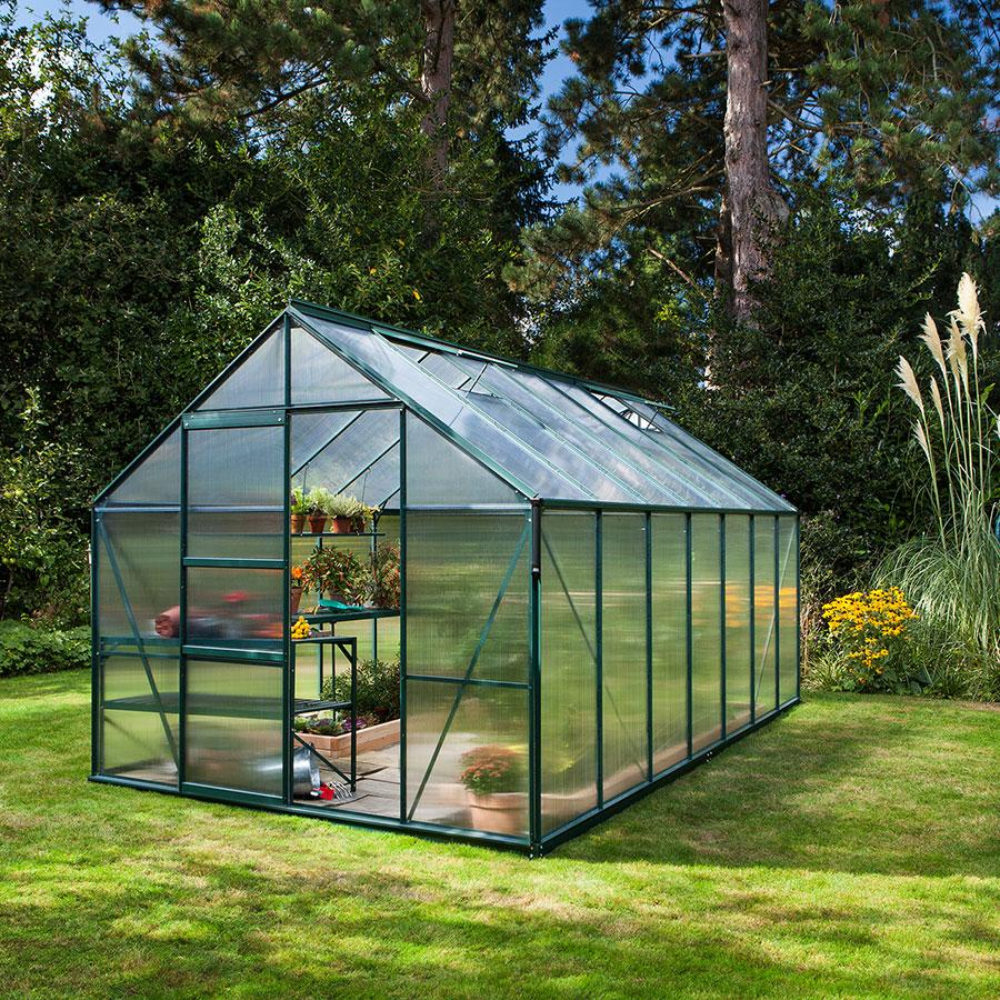 Vitavia Gewächshaus Merkur Tomatenhaus Smaragd, 6 mm, 445x257x232 cm (LxBxH),HKP (Hohlkammerplatten)
