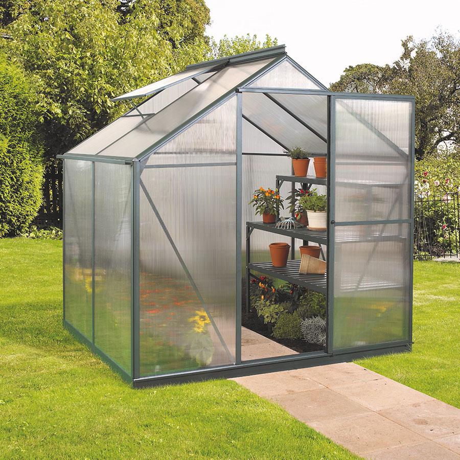 Vitavia Gewächshaus Eos Tomatenhaus Smaragd, 6 mm, 155x198x208 cm (LxBxH)