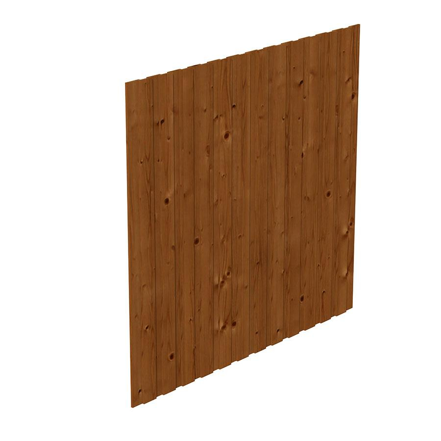 Skan Holz Seitenwand Leimholz ohne Tür Nussbaum für Carports, 230x220 cm