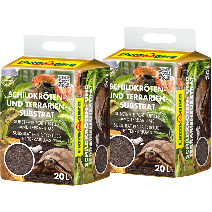 Floragard Schildkröten- und Terrariensubstrat, 2x20 l, 1 Pack