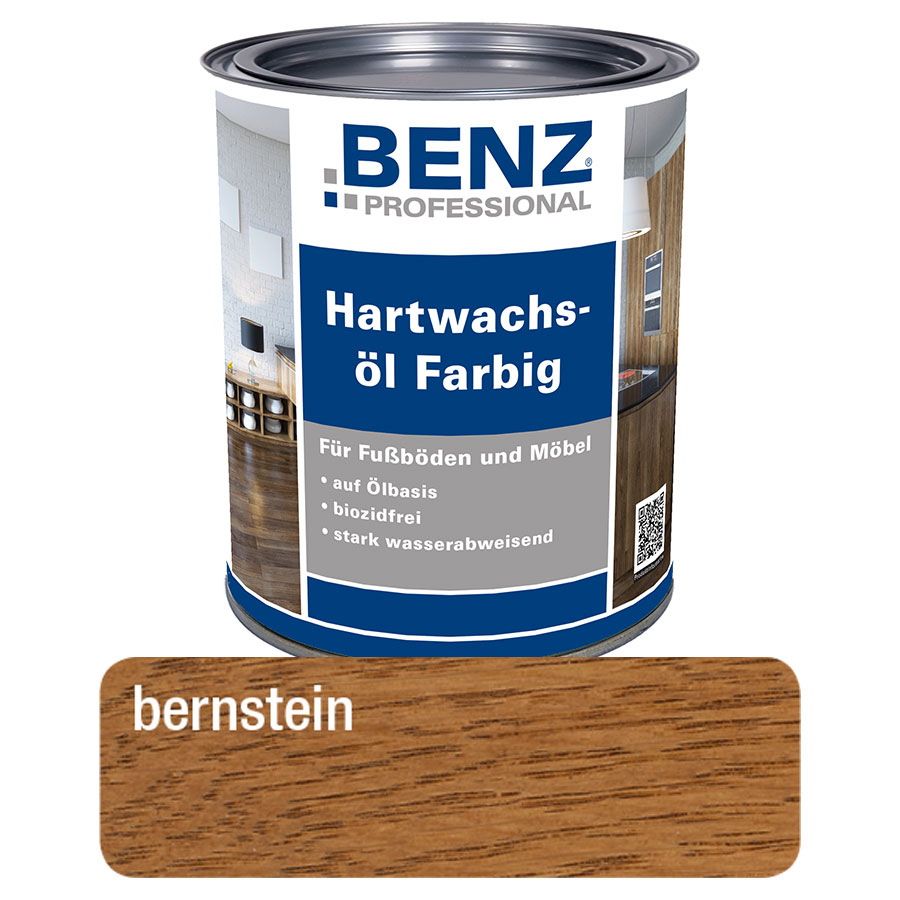 BENZ PROFESSIONAL Hartwachsöl farbig, 0,75 l, Bernstein
