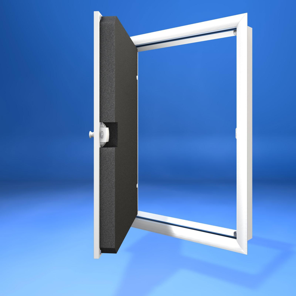 Wellhöfer Kniestocktüre mit PushLock-Verschluss und WärmeSchutz, (BxH) 70x80 cm, 3D Dämmung