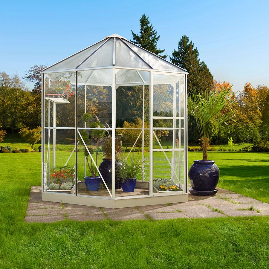 Vitavia Gewächshaus Pavillons Juno Tomatenhaus Weiß, 253x221x263 cm (LxBxH)