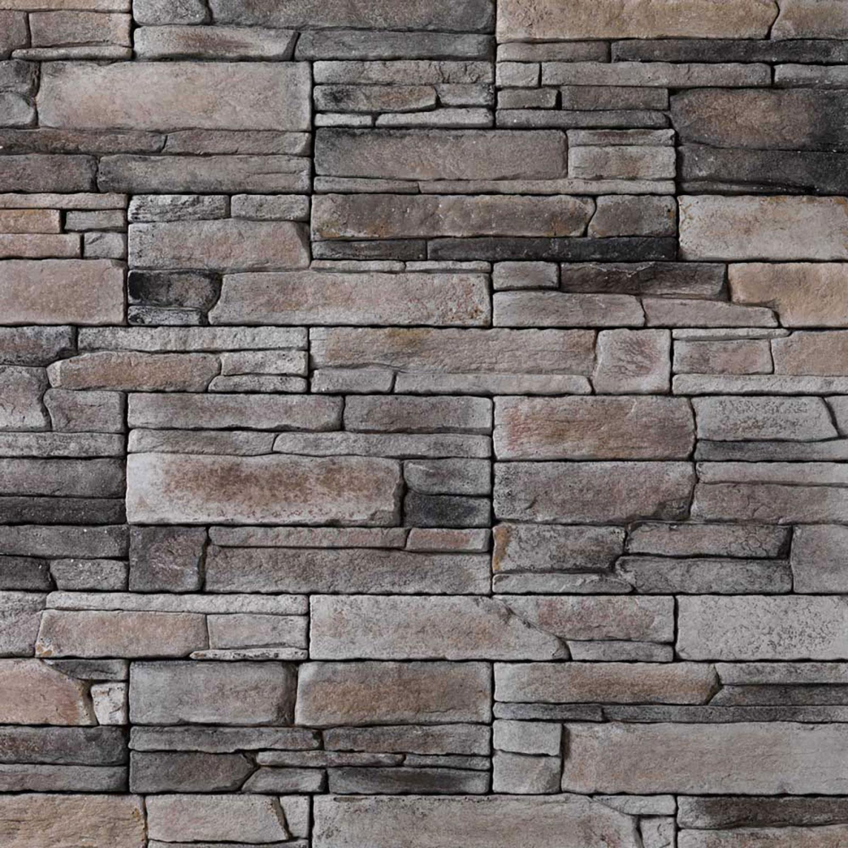Plaque de parement Orsol Rocky Mountain, aspect pierre naturelle, gris nuancé, 1 pack