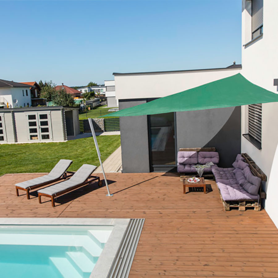 Windhager Voile d'ombrage CAPRI olive Protection solaire, 4x4x4 m, triangulaire