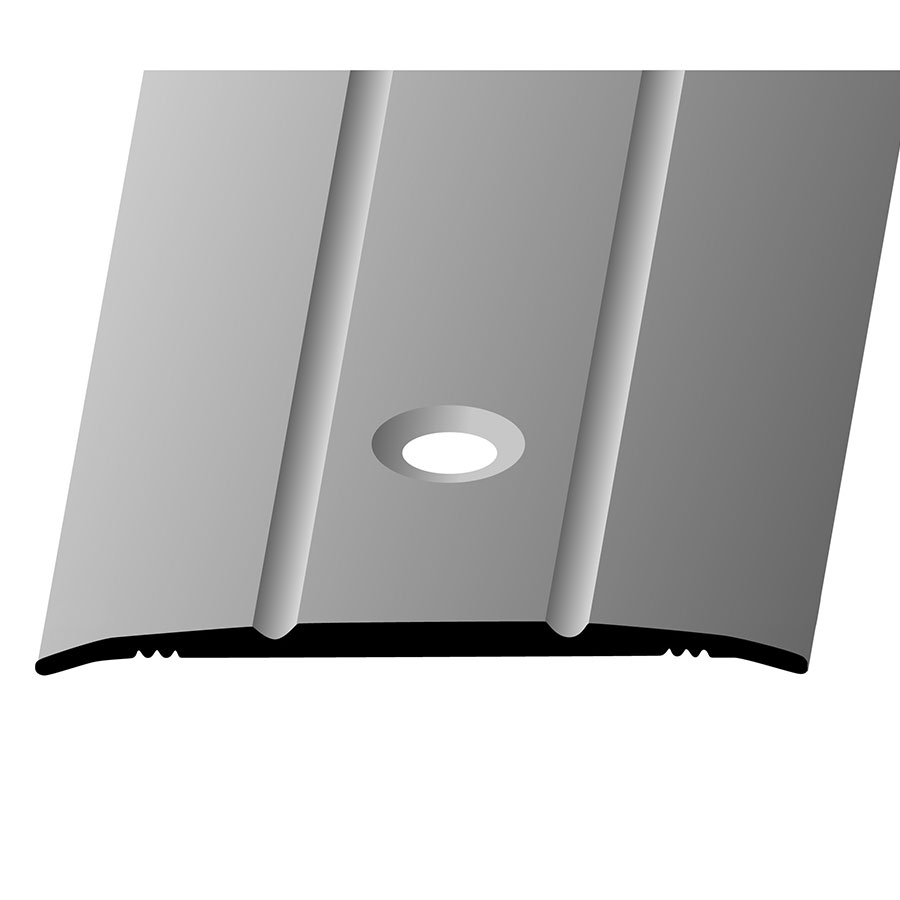 Barre de seuil alu anodisé couleur acier inox PARKETTFREUND, 100 cm, 2,5 mm