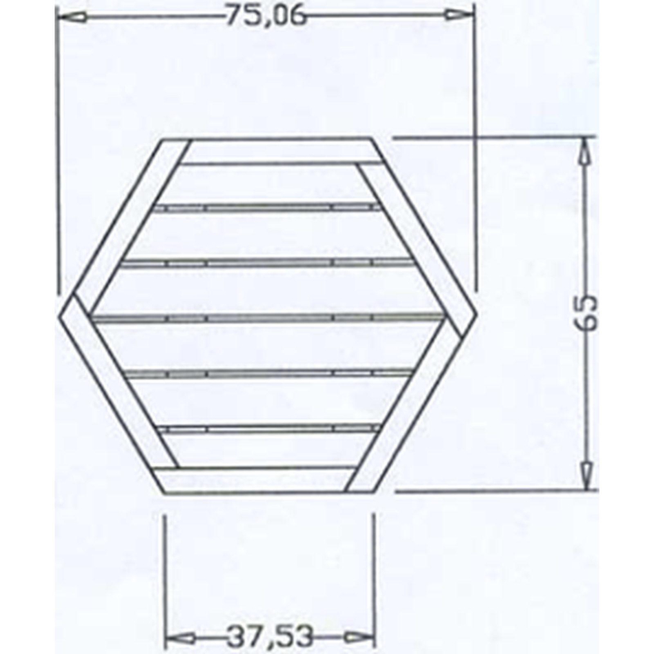 Bac hexagone bois résineux TraumGarten ANNA, 75 cm (60l)