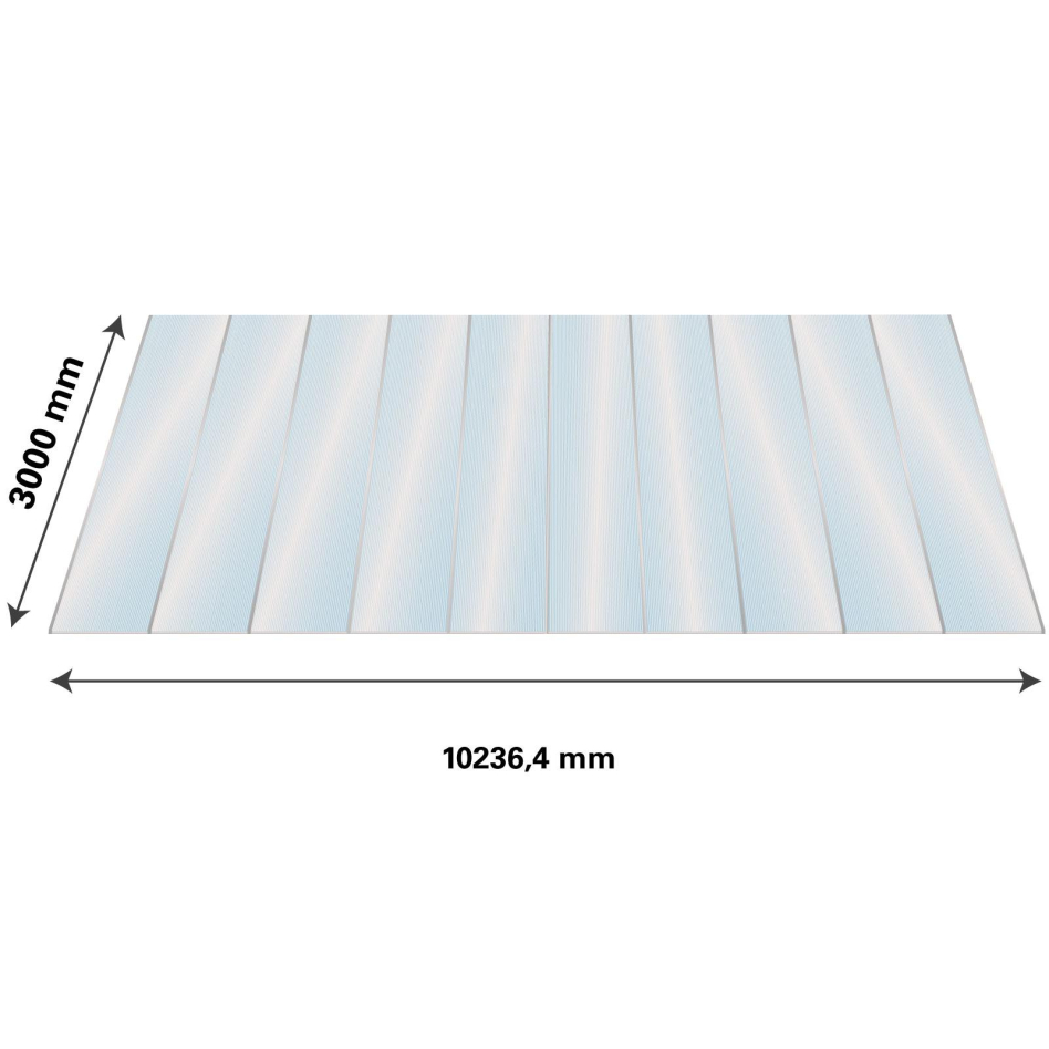 Lexan Thermoclear Plus Stegplatten Sets Polycarbonatplatte klar 16 mm, 3 m, 10,24 m,980 mm breite Stegplatten