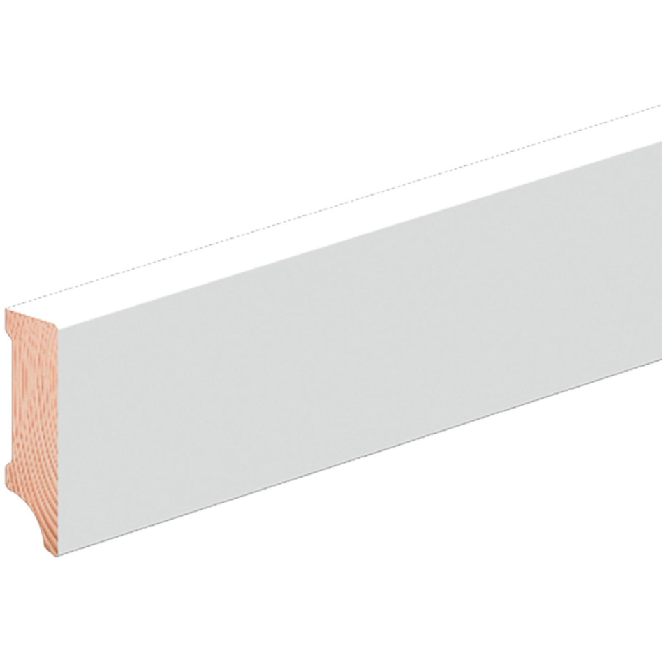 HARO Sockelleiste weiß stark foliert ohne Fräsung Fußleisten, ohne Dämmstreifen, 2400x12x40 mm