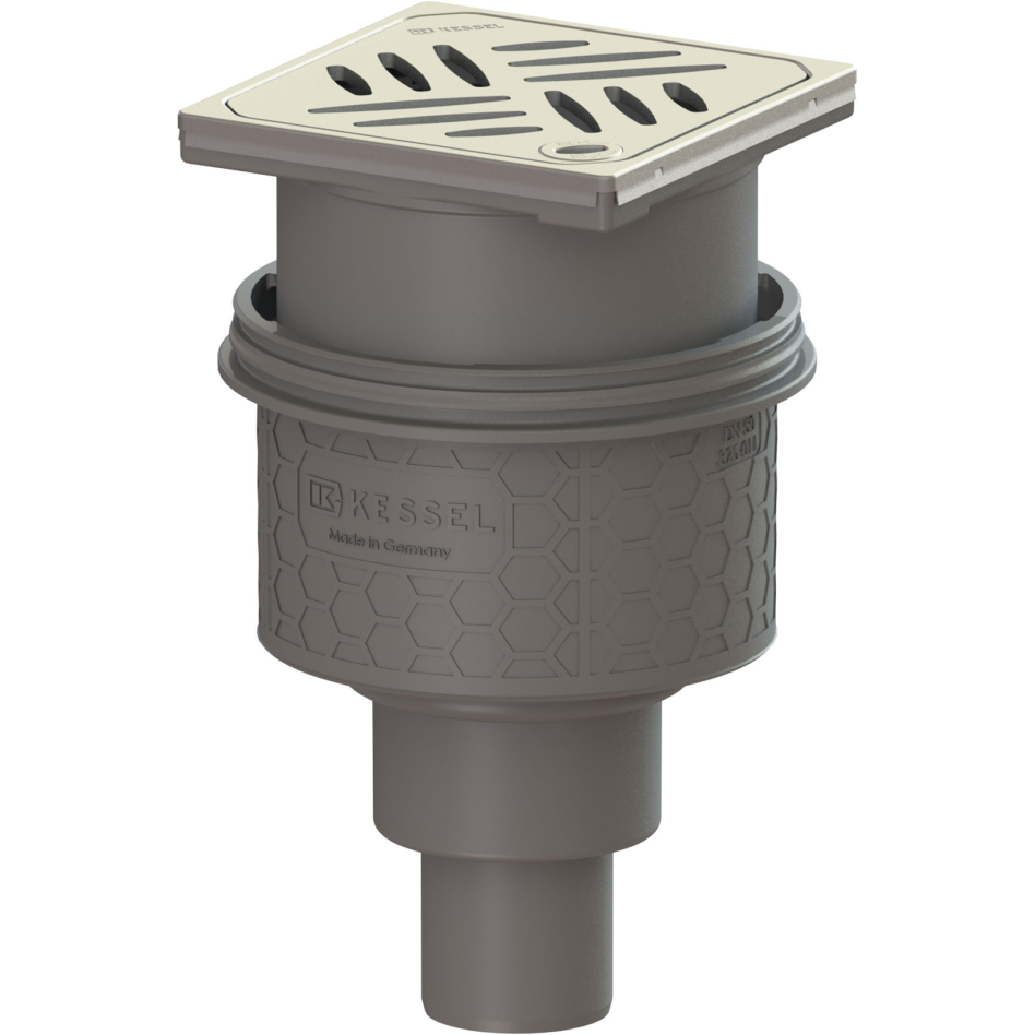 Siphon de sol Practicus KESSEL, DN 50, grille design Kessel