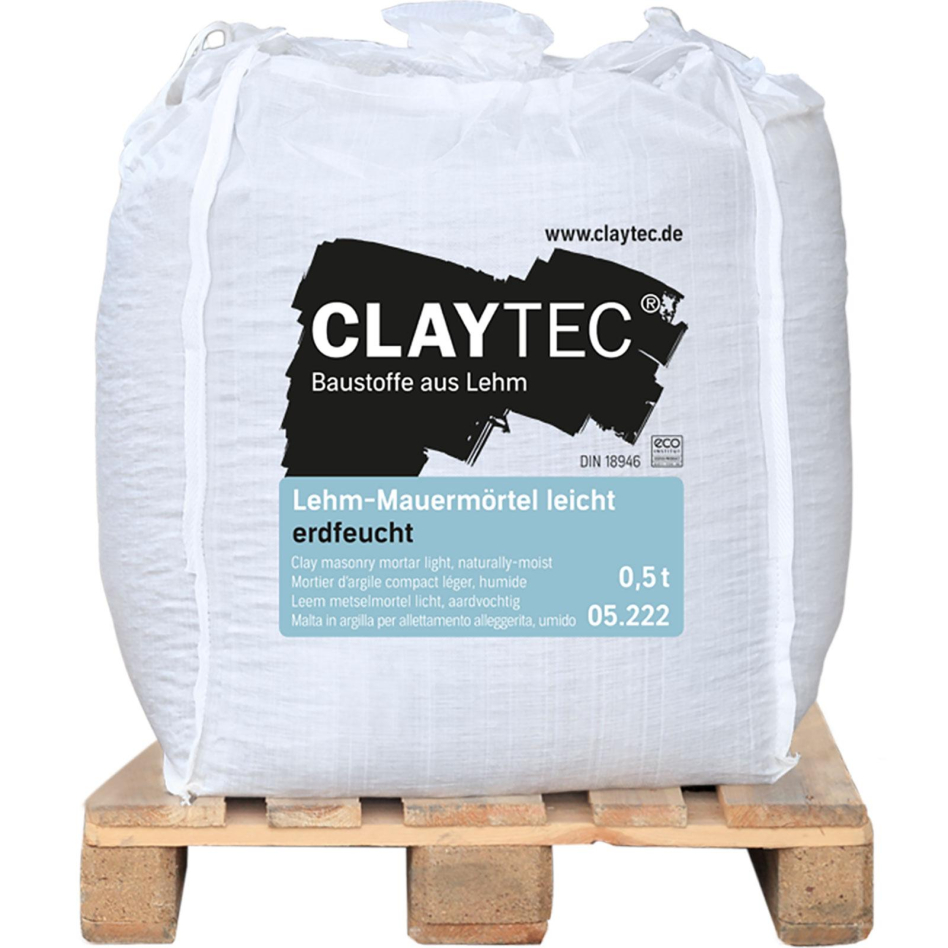 ClayTec Lehm-Mauermörtel leicht, ERDFEUCHT, 500 kg (Bigbag)