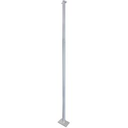 Windhager Sonnensegelmast Set Basic aus Aluminium, Masthöhe 243 cm