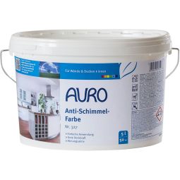 AURO Anti-Schimmel-Farbe weiß Nr.327 Atmungsaktive Innenwandfarbe mit hoher Deckkraft, rein mineralisch, 5 Liter