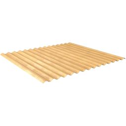 Luxmetall Wellblech D-18/76, Stahl, Holzoptik Ahorn Stärke: 0,50 mm, Breite: 1,064 m, Länge: wählbar von 0,15 bis 8,00 m