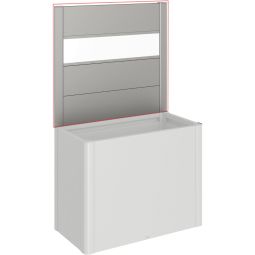 Biohort Sichtschutz für Pflanzbeet Belvedere mit Acrylglas quarzgrau-metallic 91 cm hoch, dekorative Abgrenzung, auch hervorragend als Blick- und als Windschutz, mit Lichtpaneel