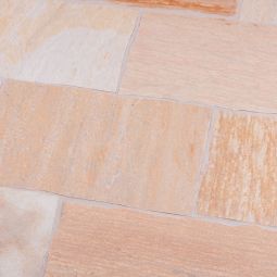 Seltra Natursteine Terrassenplatten RIO DORADO GELB CLASSIC Quarzit gelb-gemischt Oberfläche spaltrau, Seiten handbekantet, verschiedene Größen