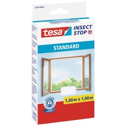 Tesa Fliegengitter Fenster Insect Stop Standard Insektenschutz Klassischer Schutz vor Insekten ohne Bohren, verschiedene Größen und Farben