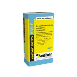 weber Fliesenkleber weber.xerm 859 F Temperaturunabhängiger Fliesenkleber Optimal für großformatige Bodenfliesen, geeignet auf beheizten Flächen, auch für Balkone und Terrasse, 25 kg Sack