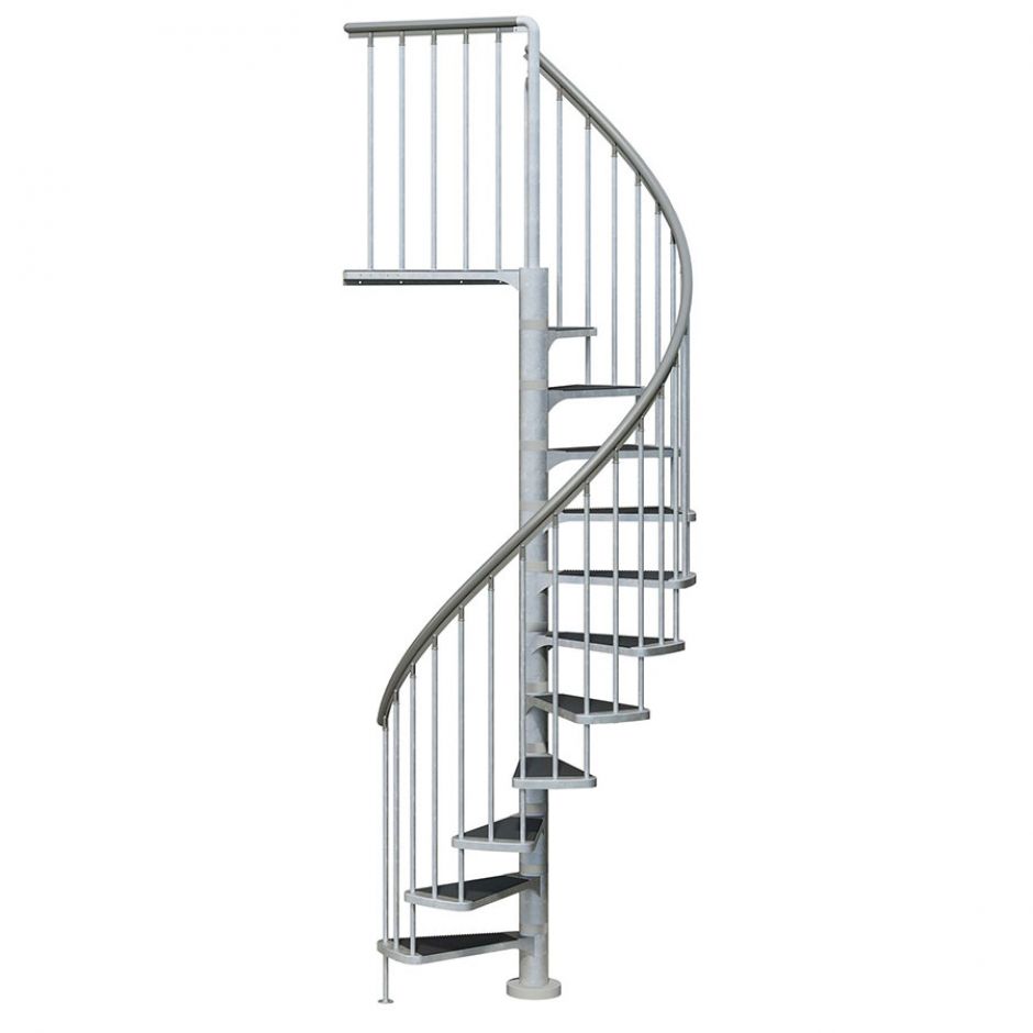DOLLE Außentreppe Gardenspin mit TrimaxStufen Gartentreppe Wendeltreppe