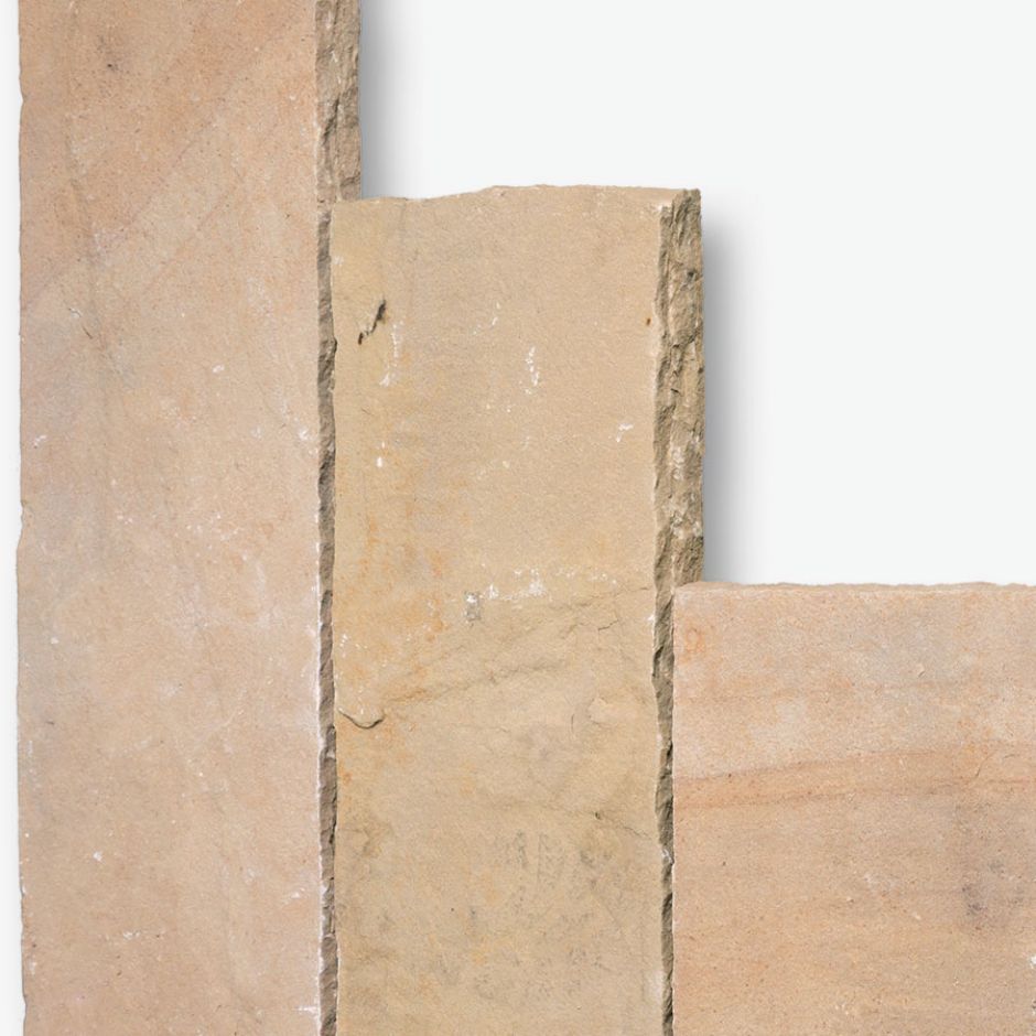 Seltra Natursteine Palisaden MANDRA Sandstein gelbhellbeige
