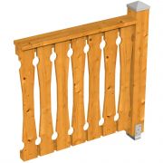 Skan Holz Brüstung Universal aus Balkonschalung für 4Eck Pavillons