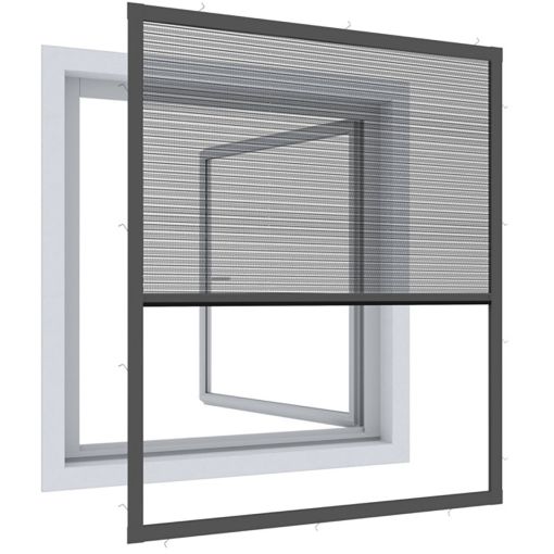 Windhager Insektenschutz Expert Plisseefenster Anthrazit 2