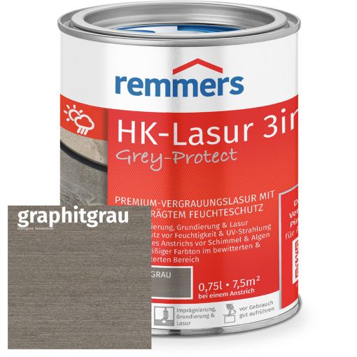 Remmers HK-Lasur 3in1 Grey-Protect graphitgrau 2