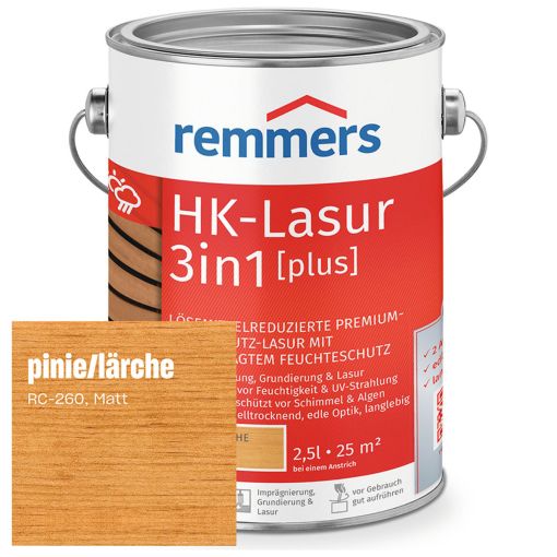Remmers HK-Lasur 3in1 plus pinie/lärche 2