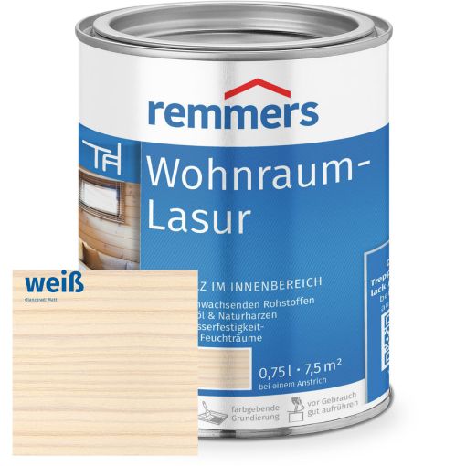 Remmers Wohnraum-Lasur weiß 2