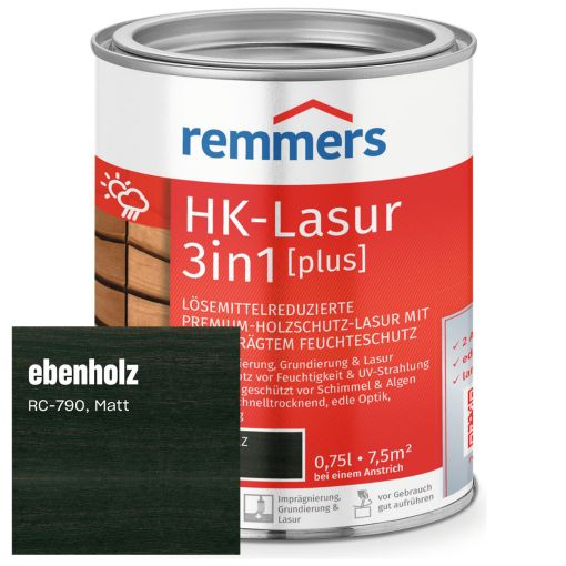 Remmers HK-Lasur 3in1 plus ebenholz 2