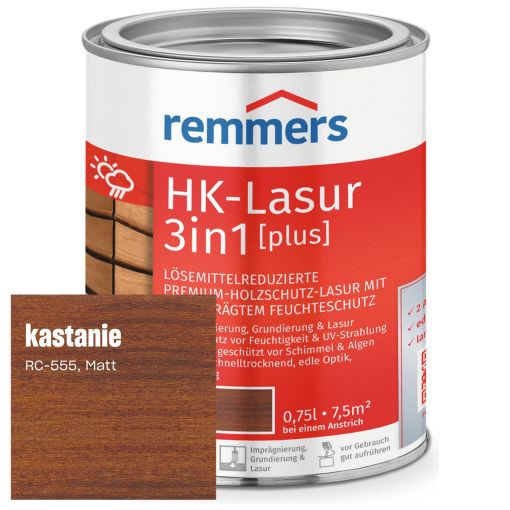 Remmers HK-Lasur 3in1 plus kastanie 2
