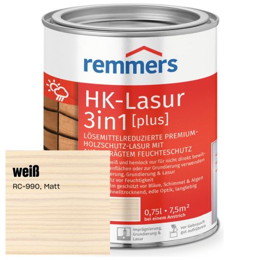 Remmers HK-Lasur 3in1 plus weiß 2