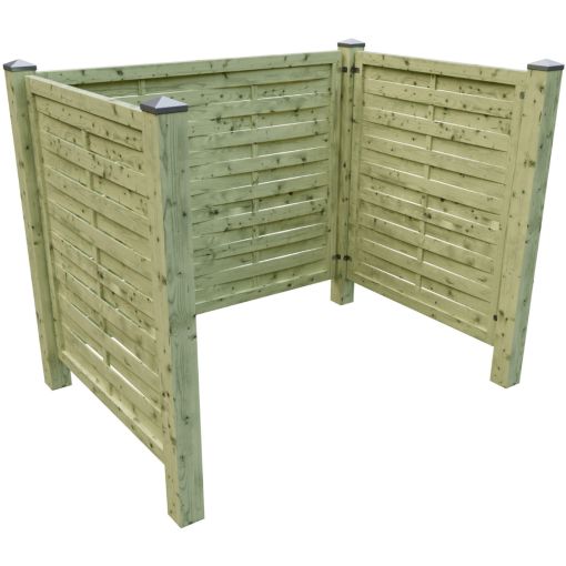 T&J Mülltonnenabtrennung KAI Lamellenzaun Komplettset 2