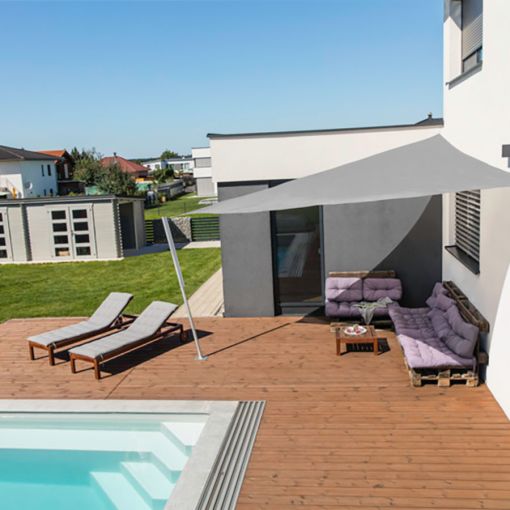 Windhager Sonnensegel CAPRI grau Sonnenschutz 2