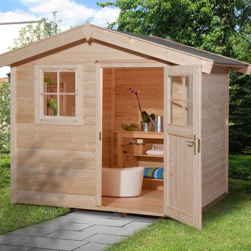 weka Gartenhaus 123 naturbelassen Gartenhütte 2
