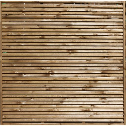 T&J Sichtschutzzaun Lamellenzaun Keruing braun 2